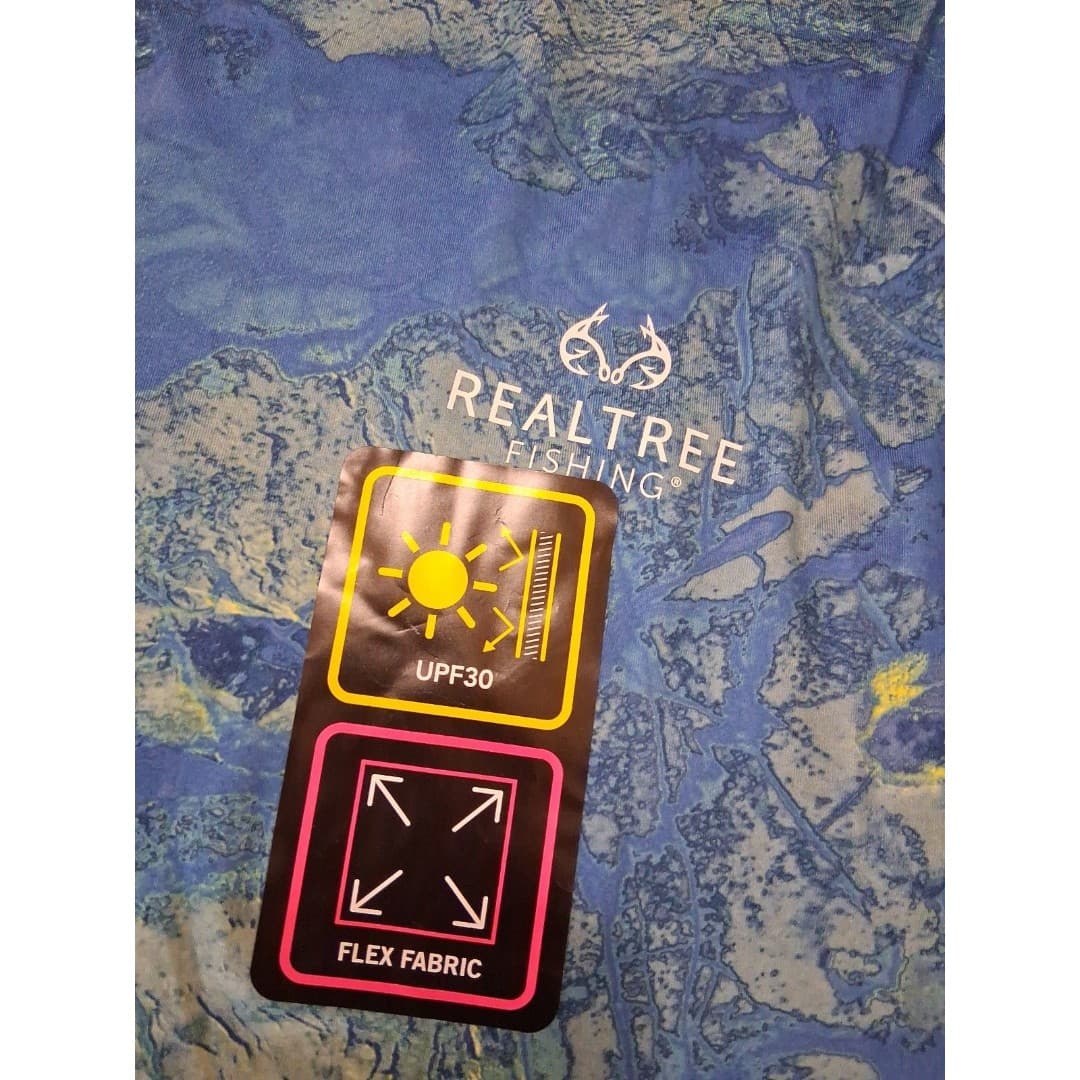 NWT Realtree Fishing Wav3 Long Sleeve UV Protection Fishing Shirt Size XL - Thumbnail 5