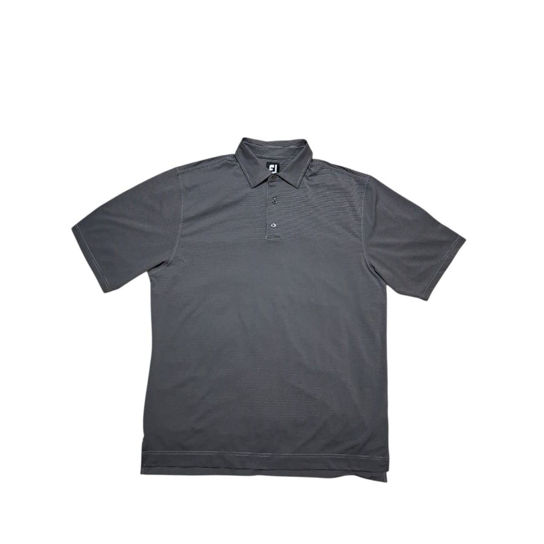 FootJoy FJ (Titleist) Performance Striped Gray Polo Micro Striped Pattern Sz XL - Thumbnail 2
