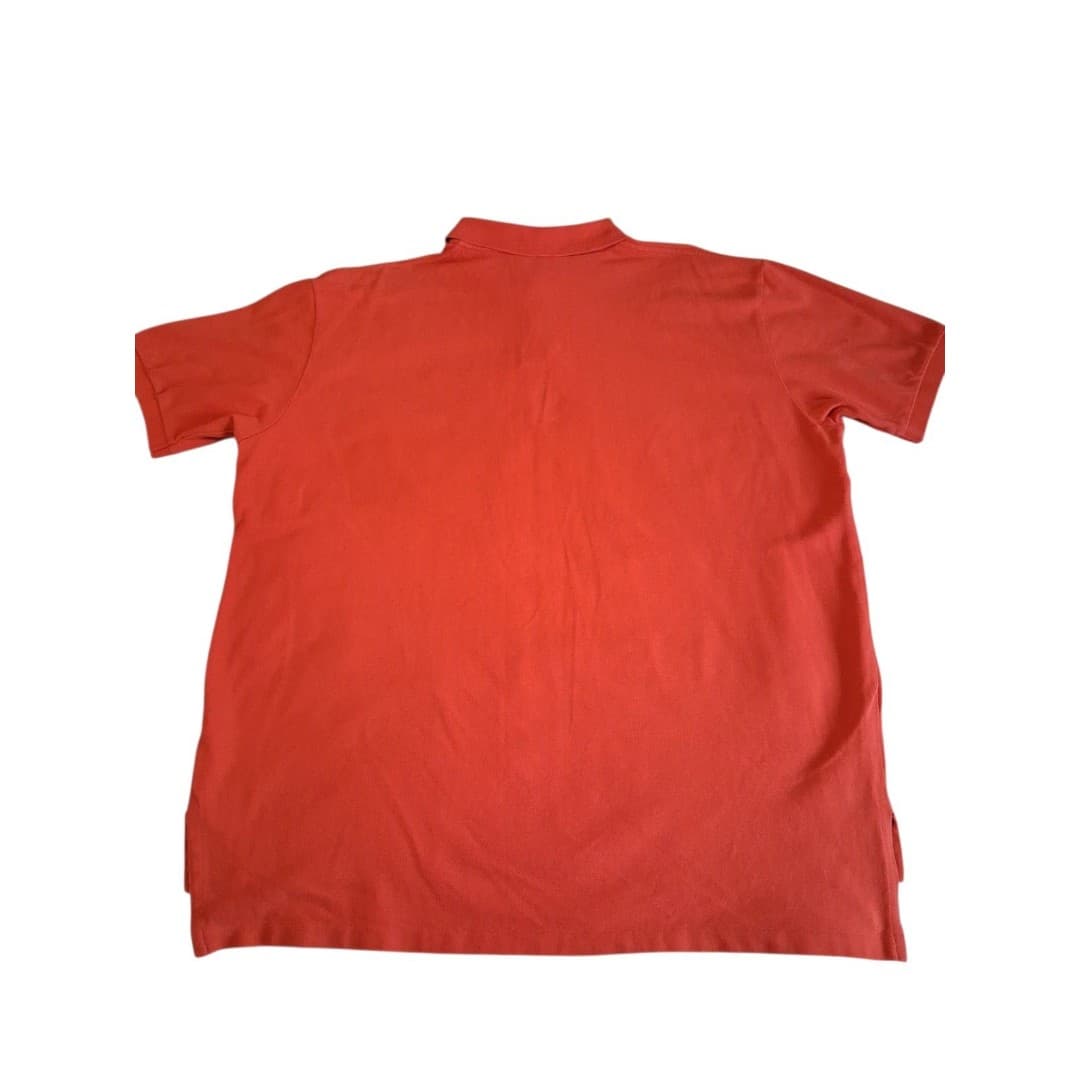 Polo Ralph Lauren Vintage 90's Polo Shirt Orange, Yellow Logo XXL - Thumbnail 4