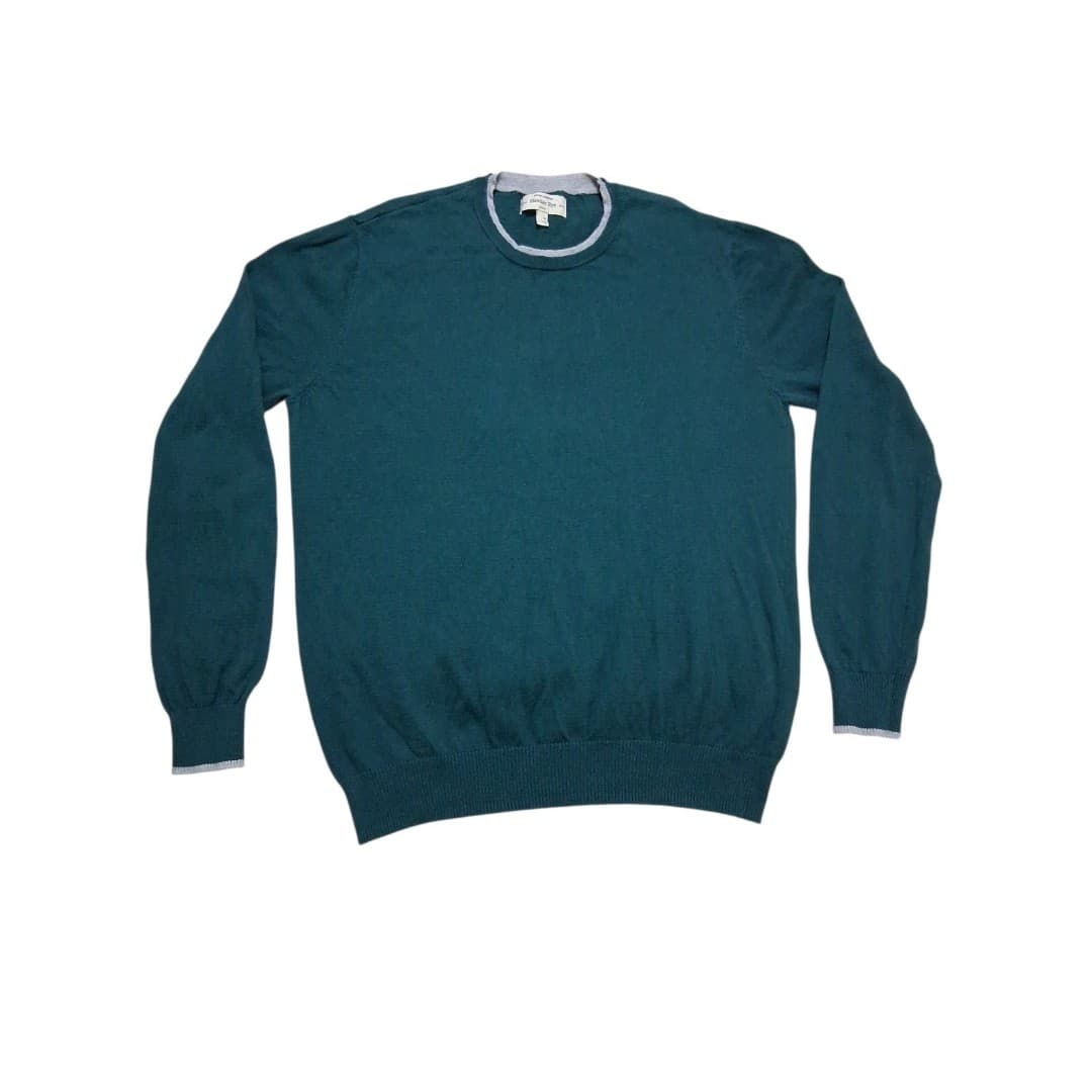 Hawker Rye Cotton Cashmere Mens Longsleeve Shirt Size XL Green With Gray - Image 1