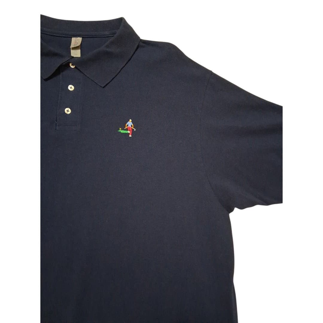 Jerzees Polo Golf Shirt Embroidered Angry Golfer/Breaking Club Mens Size XXL - Thumbnail 3