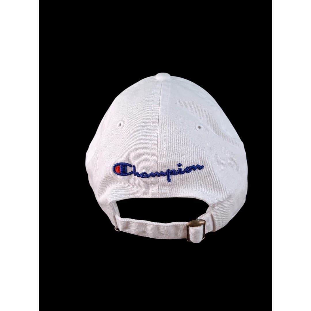 Champion Strapback Hat Bundle (2) Black Script White Dad Caps Adjustable Logo - Thumbnail 7