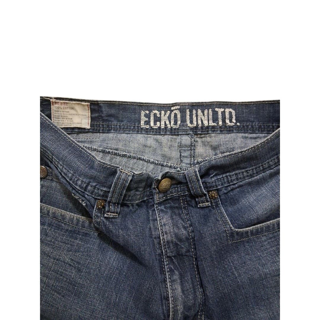 Ecko Unltd Mens Jorts Size 32 Baggy Fit Jean Shorts Streetwear Skater - Thumbnail 6