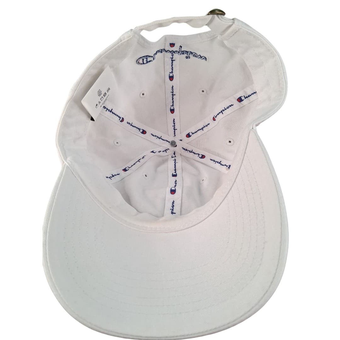 Champion Strapback Hat Bundle (2) Black Script White Dad Caps Adjustable Logo - Thumbnail 8