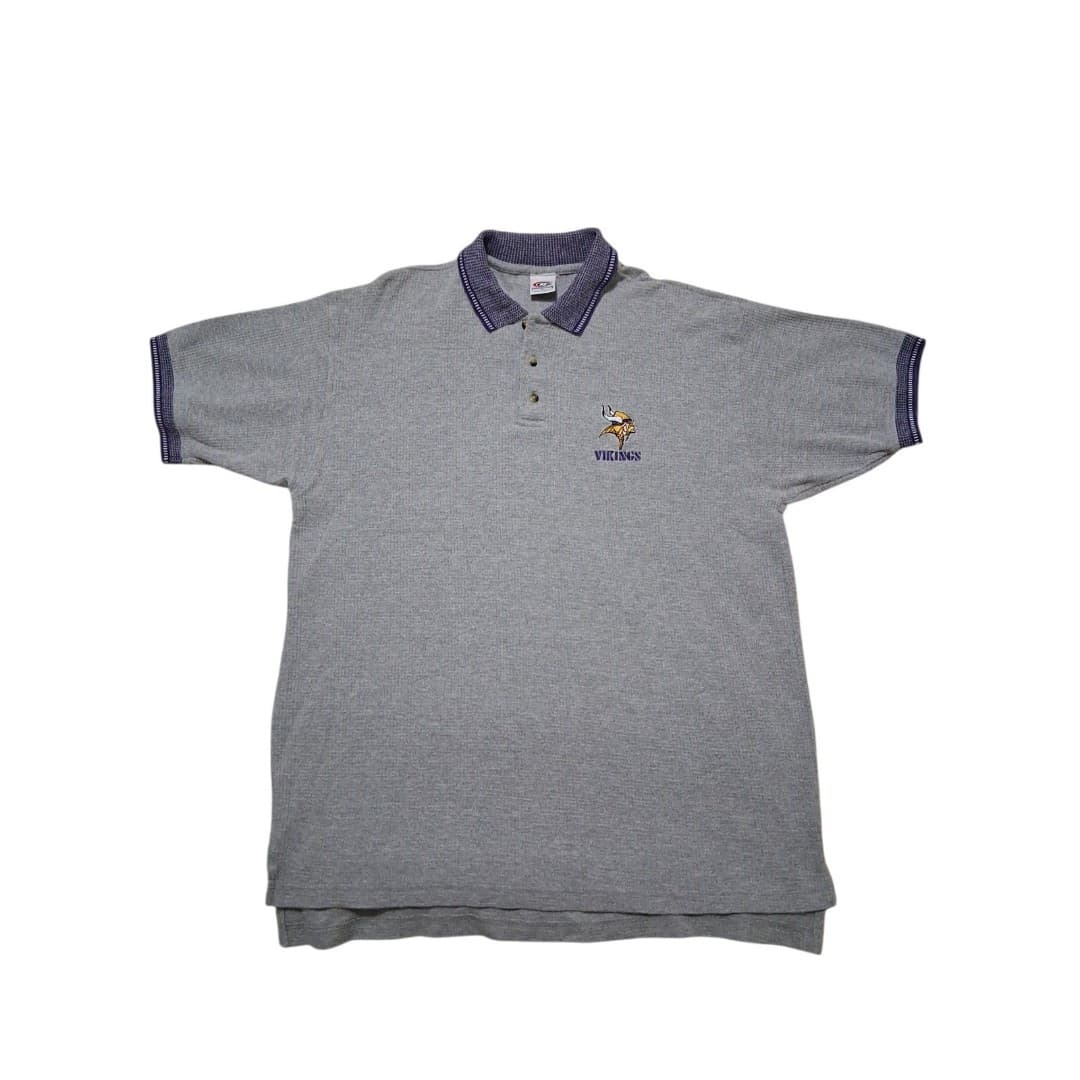 Vintage Minnesota Vikings TRUE FAN Polo 90s NFL Football Size XL - Thumbnail 2