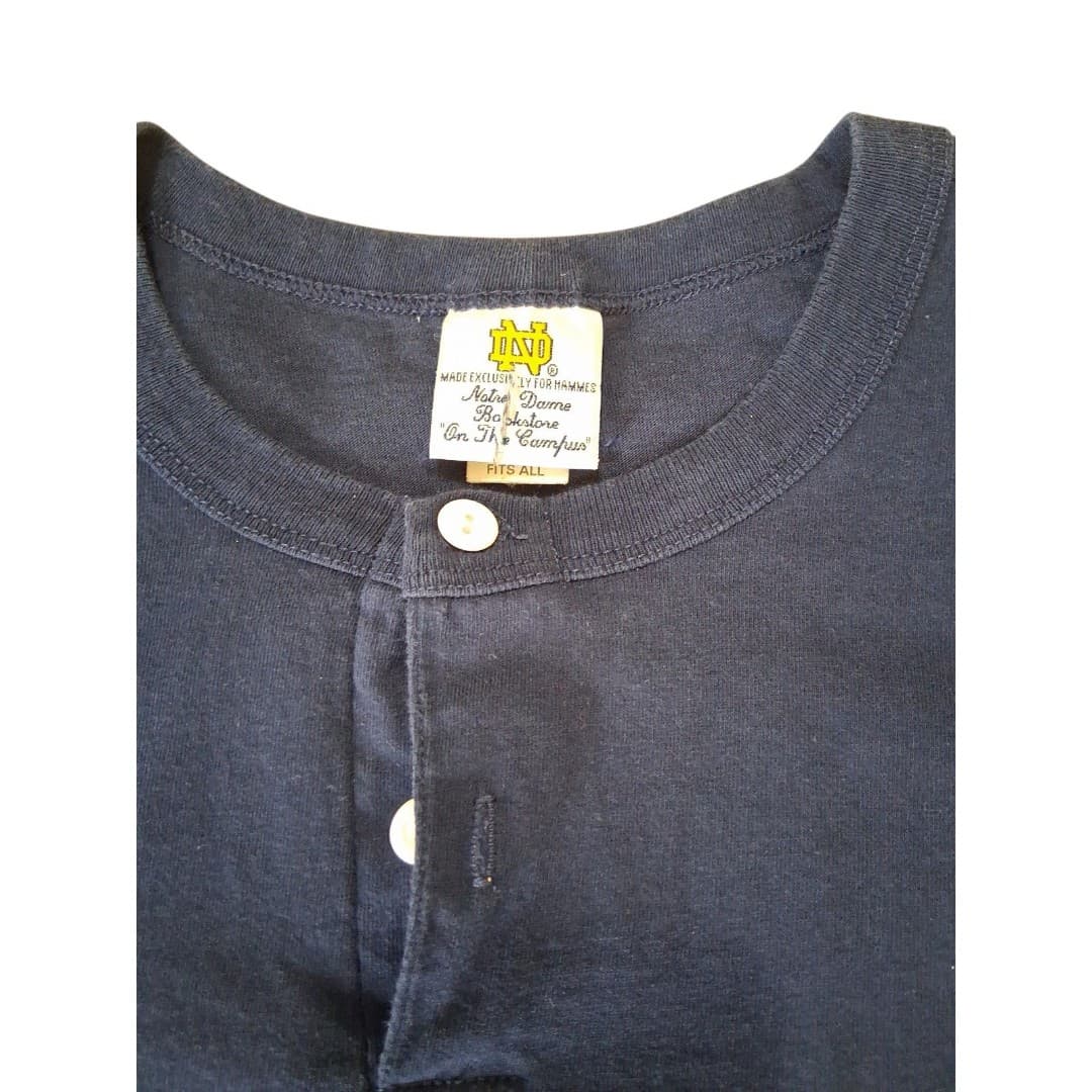 Notre Dame Bookstore Sleep Shirt Navy Made In USA One Size Fits All - Thumbnail 3