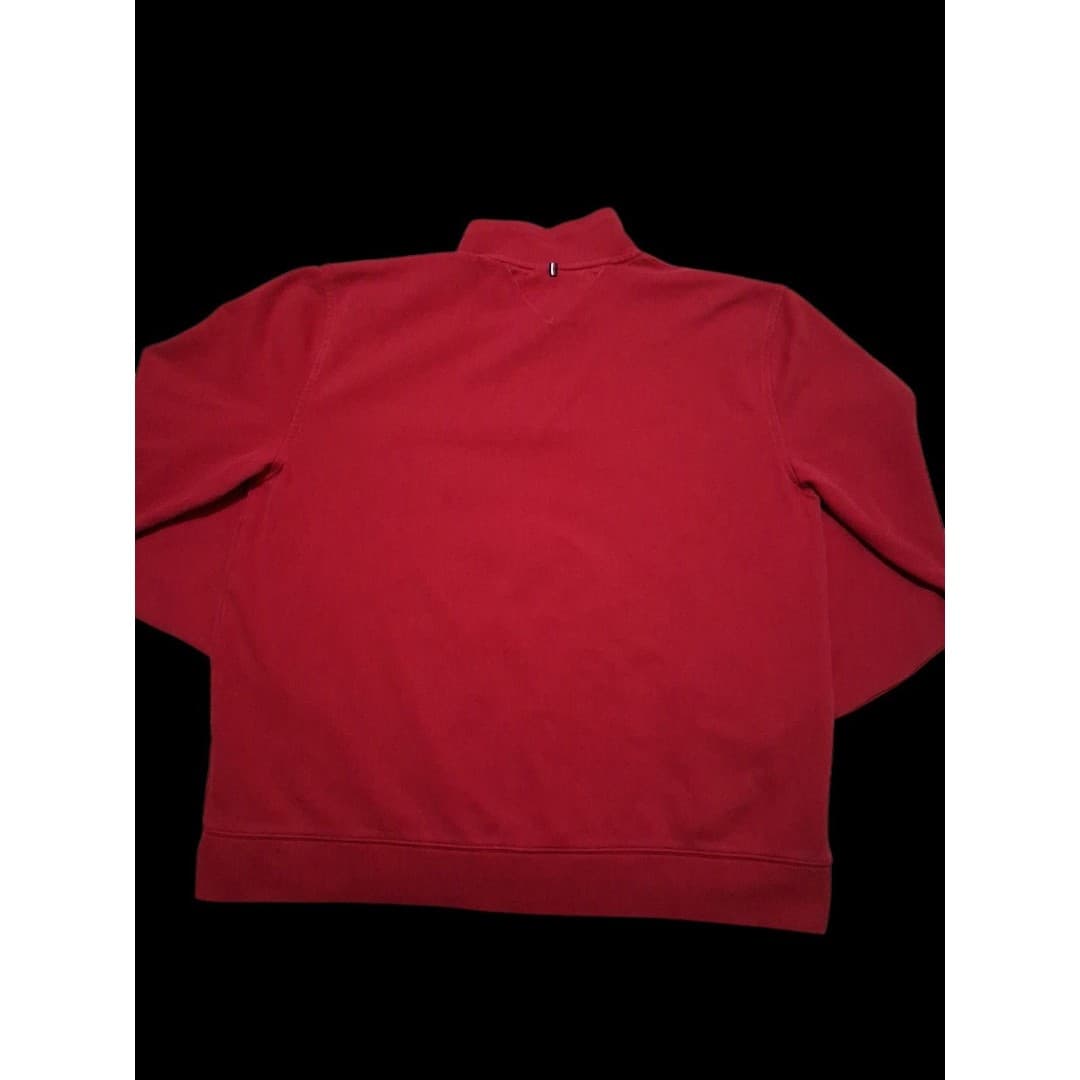Tommy Hilfiger Men's Red Quarter Zip Sweater/Sweatshirt Size XXL Great Condition - Thumbnail 4