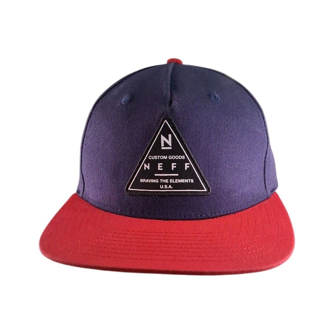 Neff Hat Snapback Blue Red Triangle Logo Skate Streetwear Cap Adjustable - Image 1