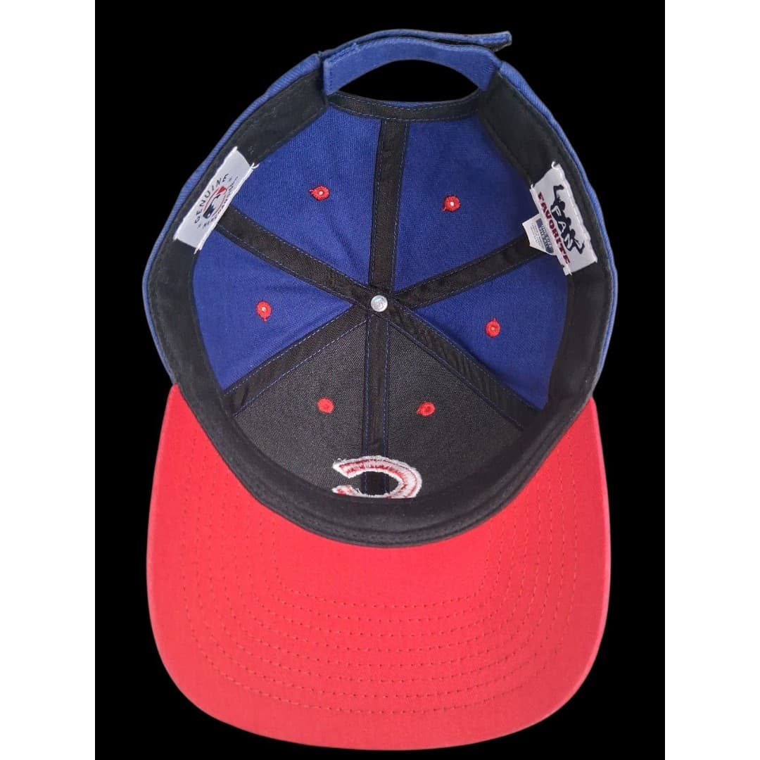 Fan Favorite Chicago Cubs MLB Cap Blue Adjustable Hat Red Brim Baseball - Thumbnail 3