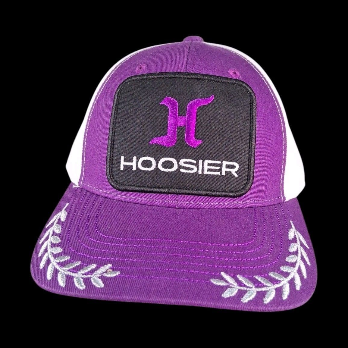 Hoosier Racing Hat Purple White Snapback Cap Victory Lane Logo Adult - Image 1