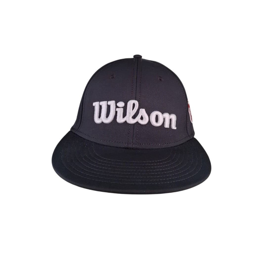 Wilson Staff Hat Black Adjustable Strapback Golf Cap Embroidered Logo - Thumbnail 2