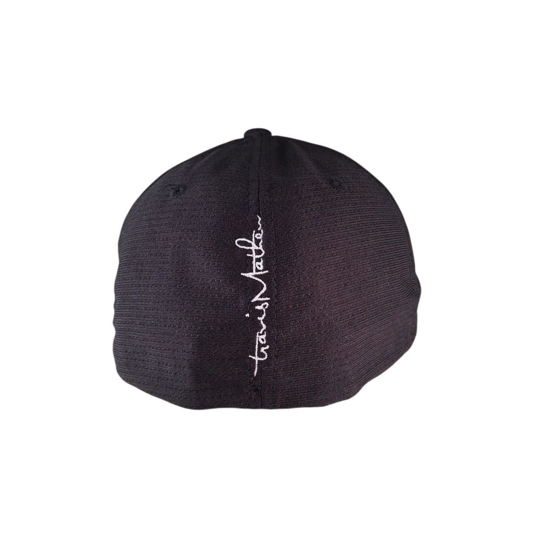 TravisMathew Hat Black Flexfit L XL Golf Cap Embroidered Logo NWOT - Thumbnail 2