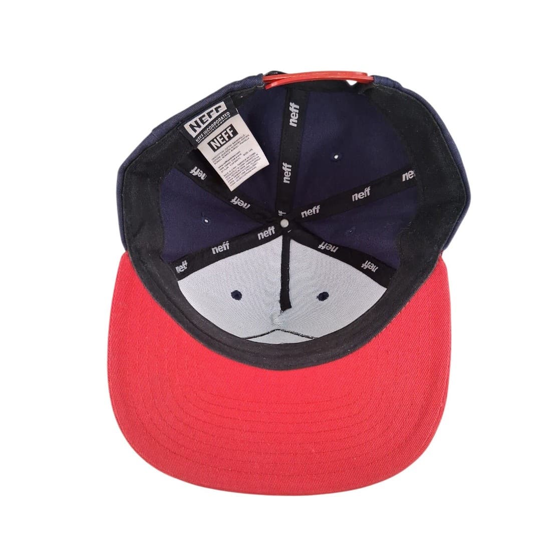 Neff Hat Snapback Blue Red Triangle Logo Skate Streetwear Cap Adjustable - Thumbnail 3