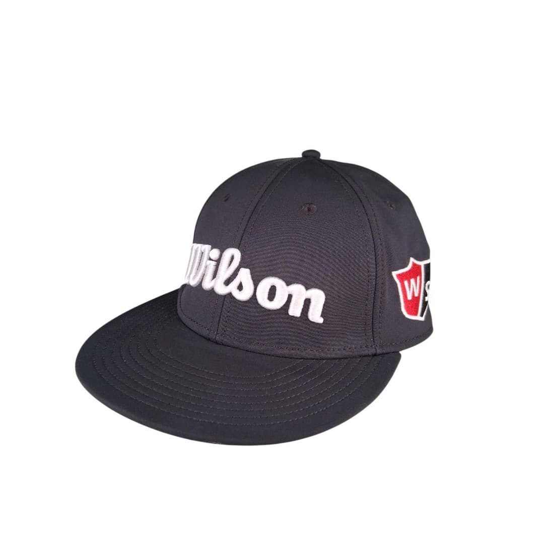 Wilson Staff Hat Black Adjustable Strapback Golf Cap Embroidered Logo - Image 1