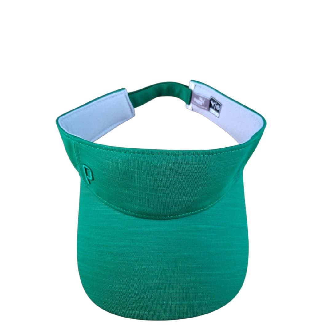 PUMA Golf Green Adjustable Visor Men Polyester Blended Fabric Solid Logo Sports - Thumbnail 2