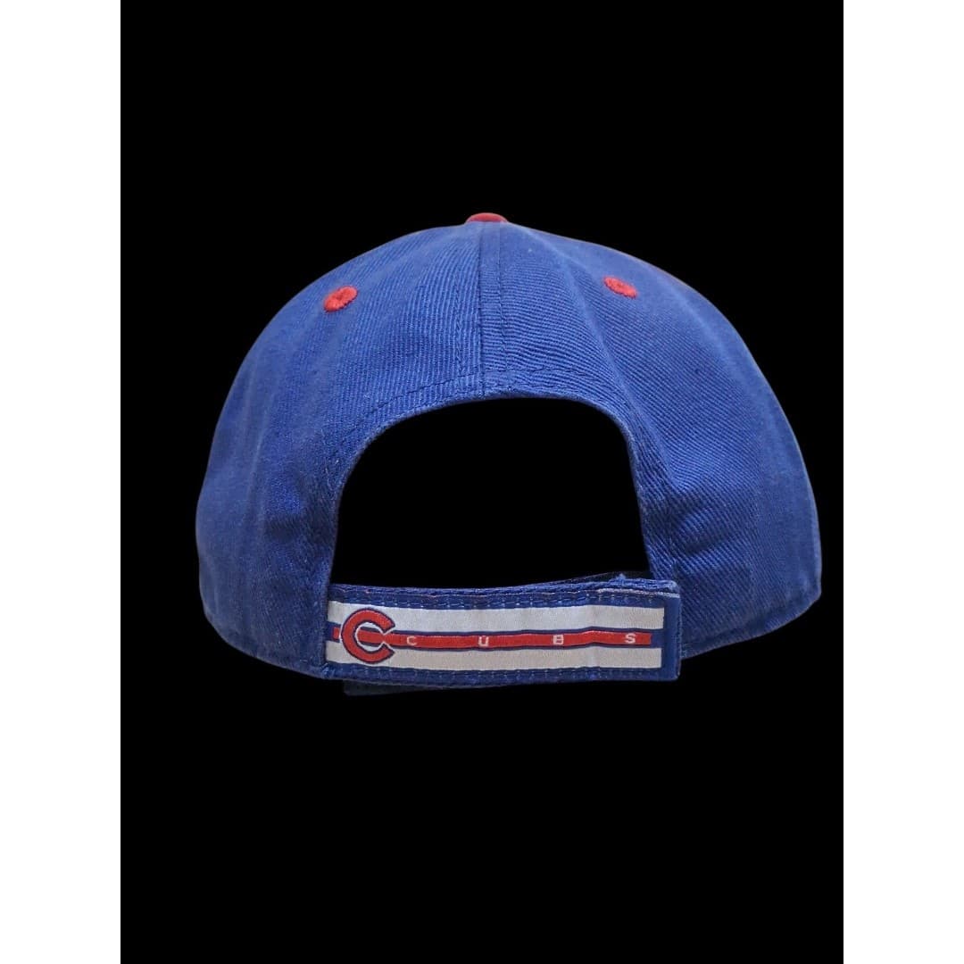 Fan Favorite Chicago Cubs MLB Cap Blue Adjustable Hat Red Brim Baseball - Thumbnail 2