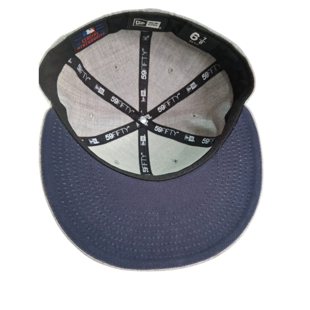Milwaukee Brewers New Era 59FIFTY Fitted Hat Gray MLB Cap Size 6 7/8 - Thumbnail 4