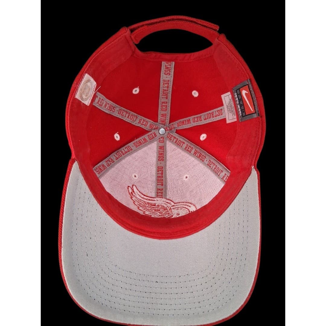Nike Detroit Red Wings Hat Red Strapback NHL Hockey Cap Adjustable - Thumbnail 4