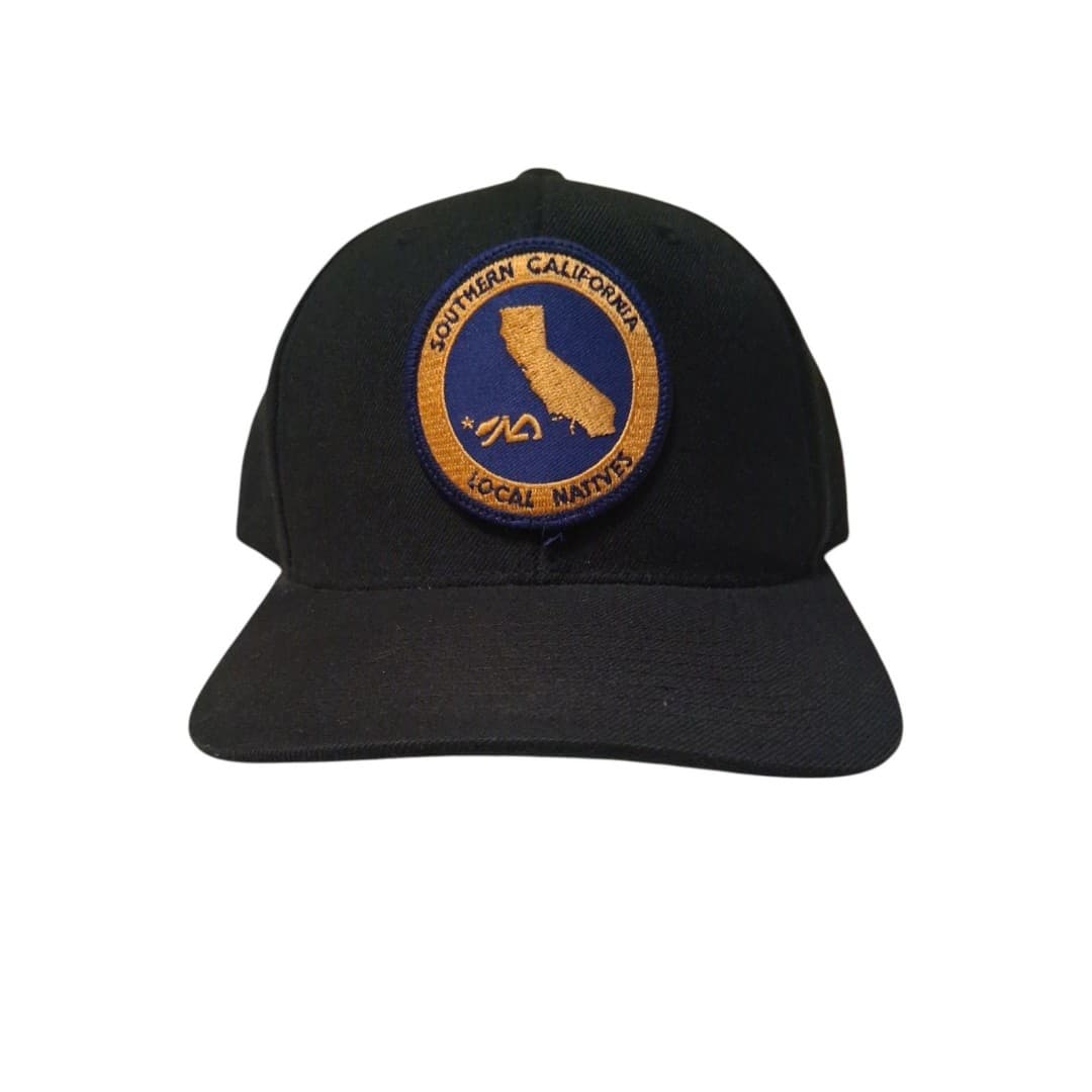 Local Natives Southern California Snapback Hat Black Surf Skate Patch Cap - Image 1