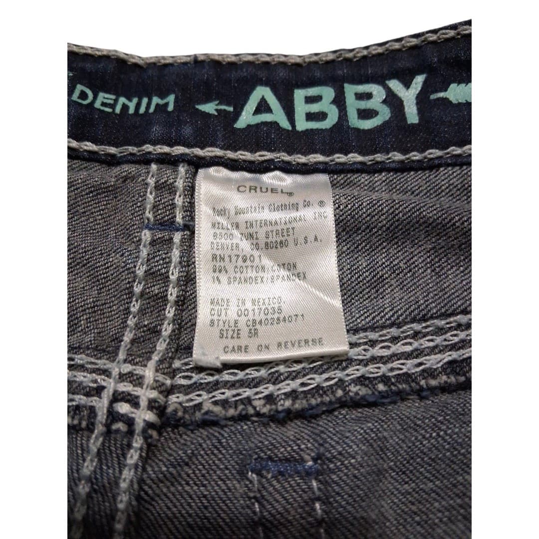 Cruel Girl Abby Jeans Womens 5R Bootcut Flare Dark Wash Y2K Western - Thumbnail 5