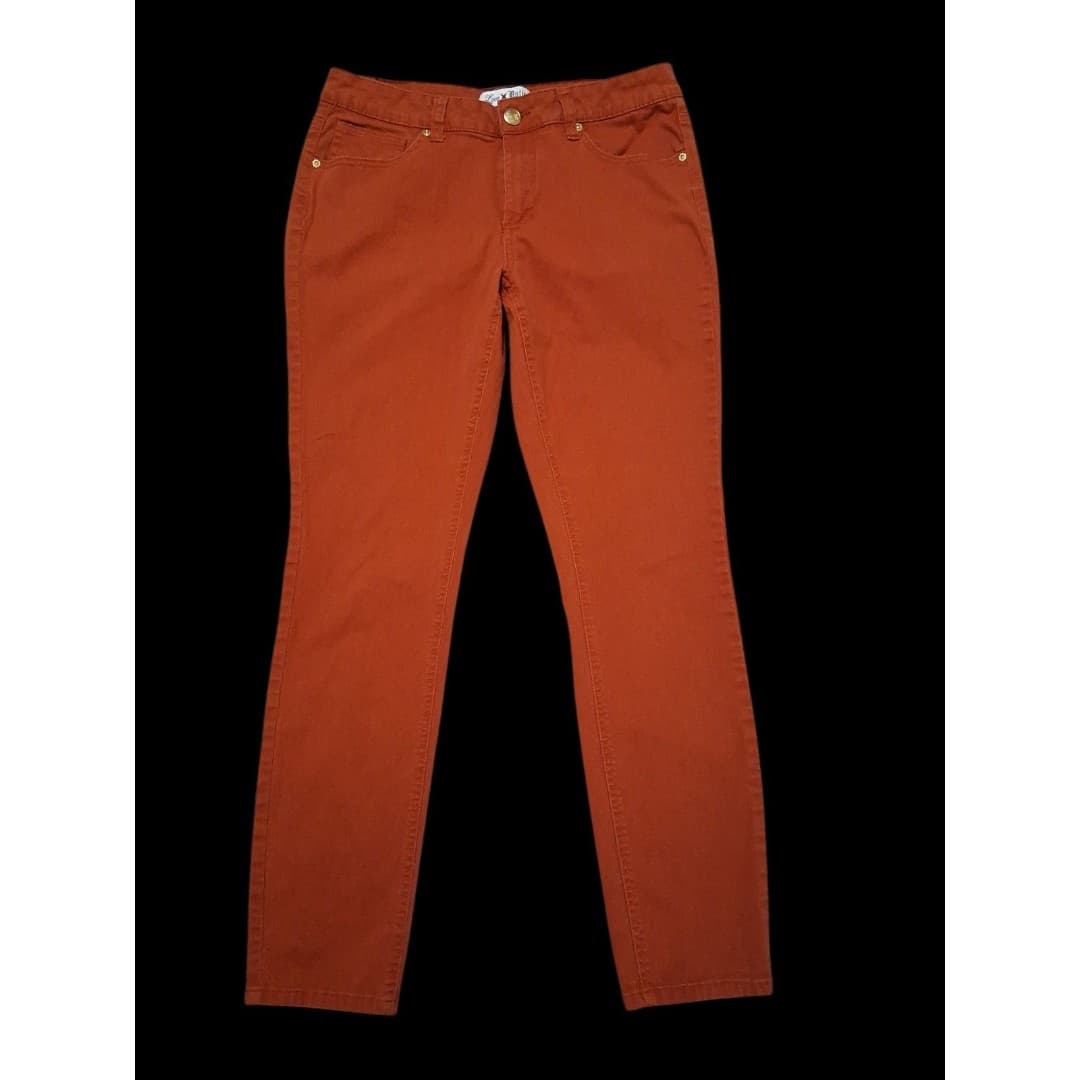 Love Nation Skinny Jeans Womens Size 10 Burnt Orange Stretch Pants
