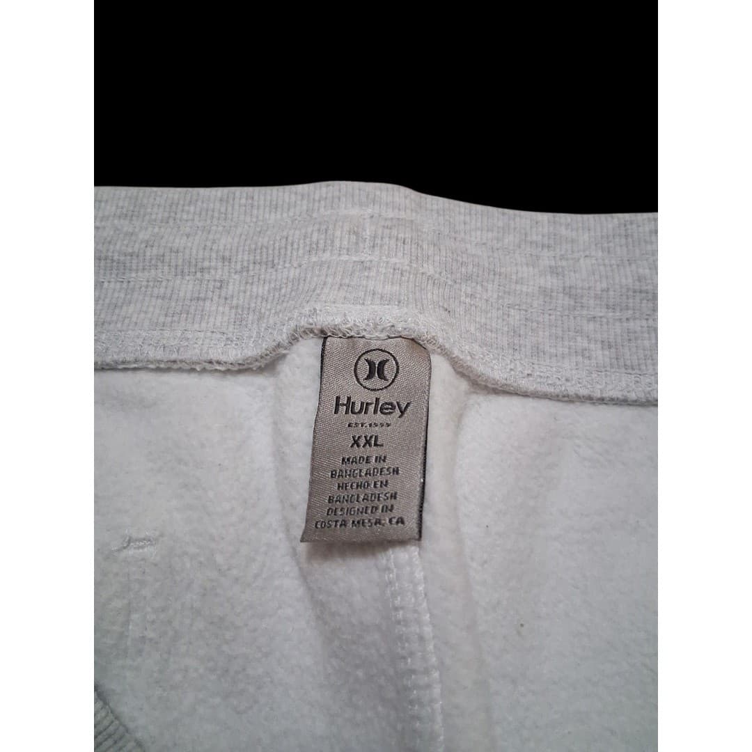 Hurley Sweatpants Mens XXL White Joggers Fleece Drawstring Athletic Casual - Thumbnail 5