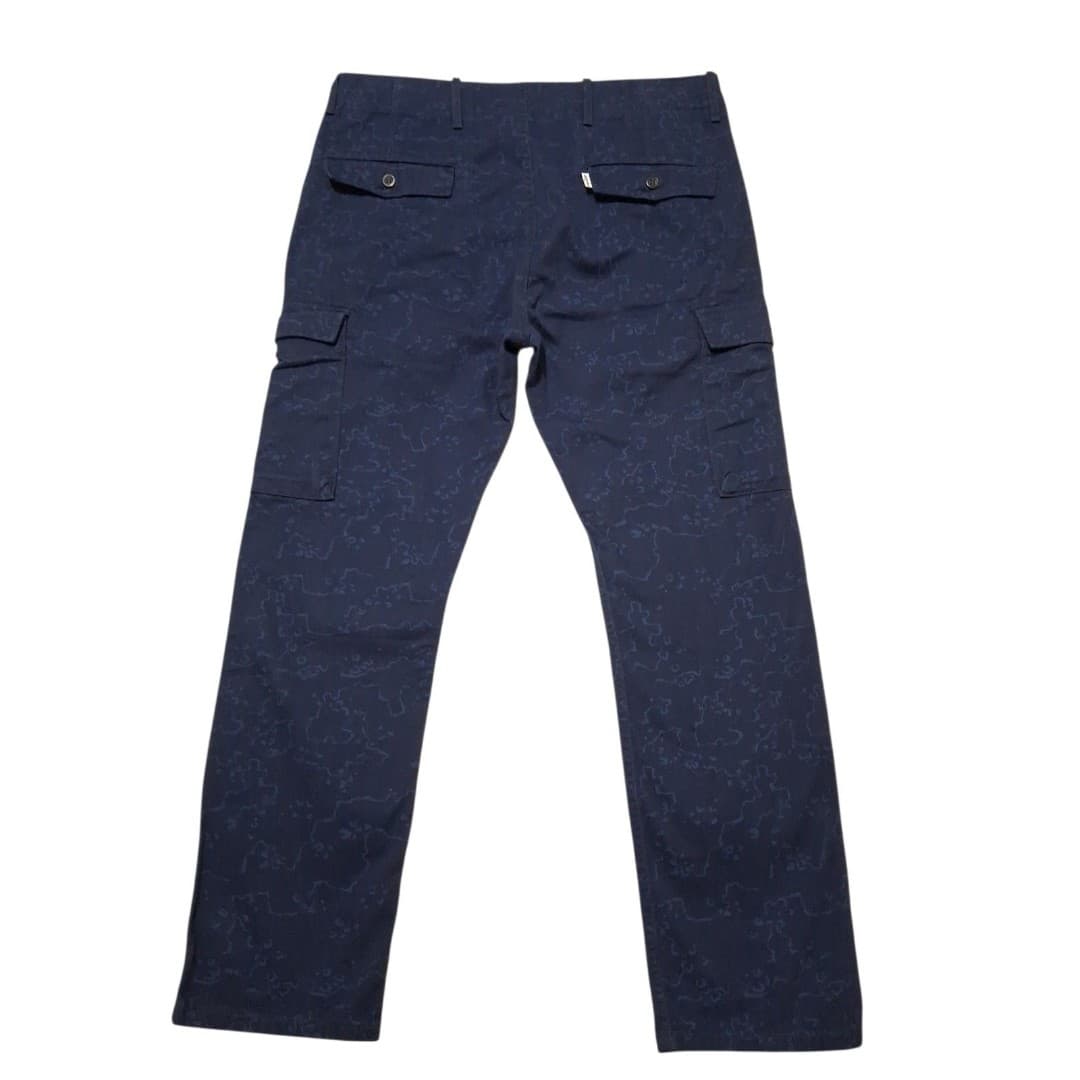 Levi's Dark Blue Camo Wash Slim Straight Cargo Pants Size 34x30 White Tag - Thumbnail 2