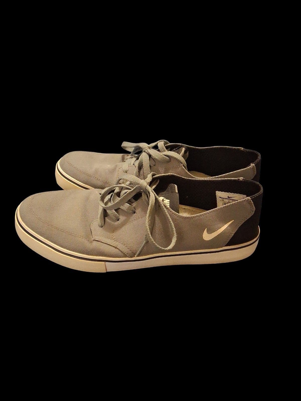 Nike SB Canvas Shoes Mens Size 10 Gray Black Low Top Skate Sneakers - Thumbnail 2