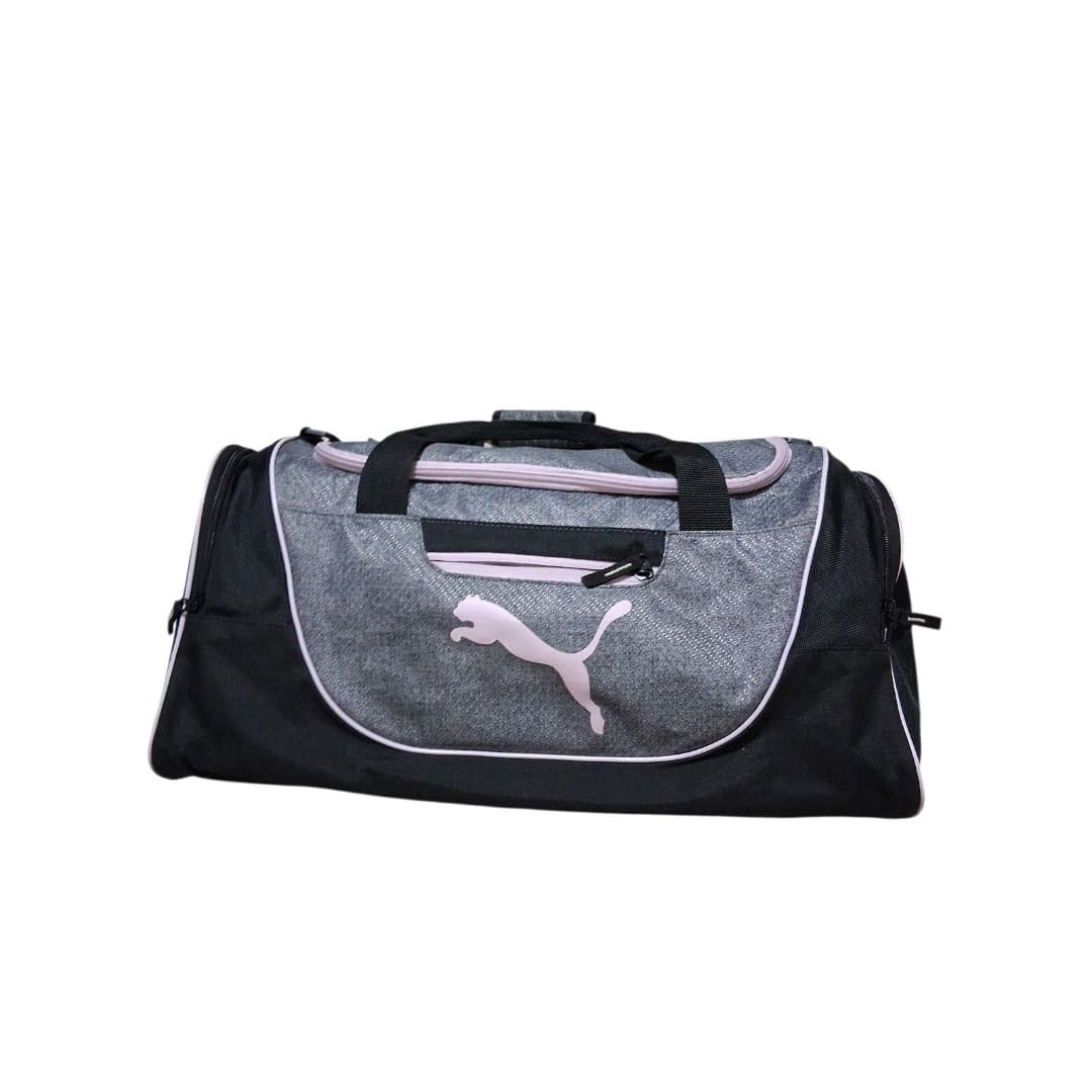Puma Evercat Contender 3.0 Gray Pink Gym Duffel Bag w/ Shoe Compartment - Image 1
