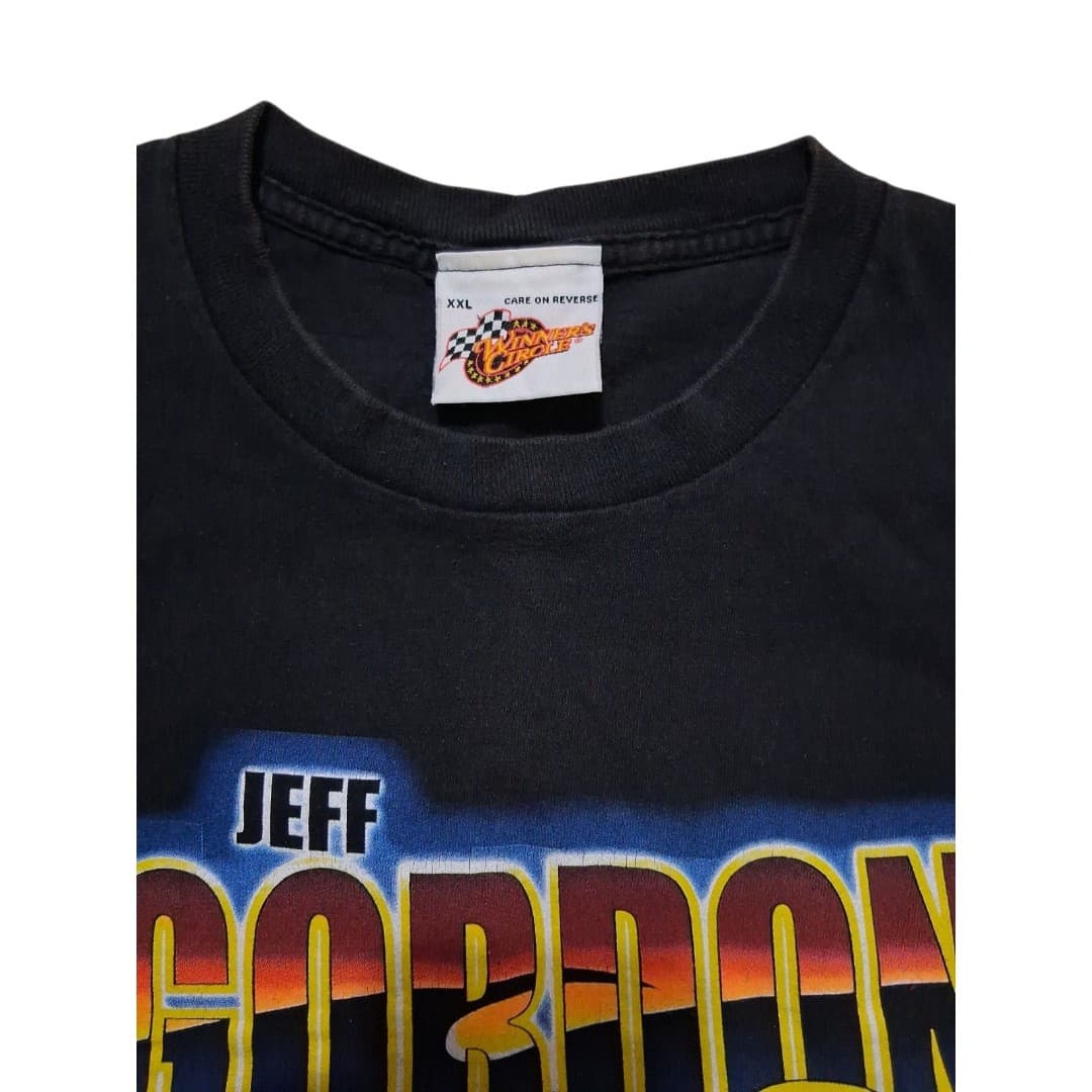 Vintage 2002 Jeff Gordon 24 NASCAR T Shirt Flame Helmet Double Sided XXL - Thumbnail 6