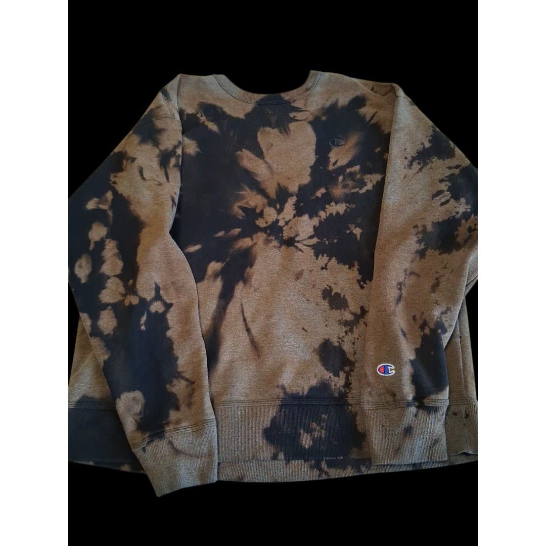 Champion Tye Dye Acid Wash Sweatshirt Reverse Weave Men's XL Rustic - Image 1