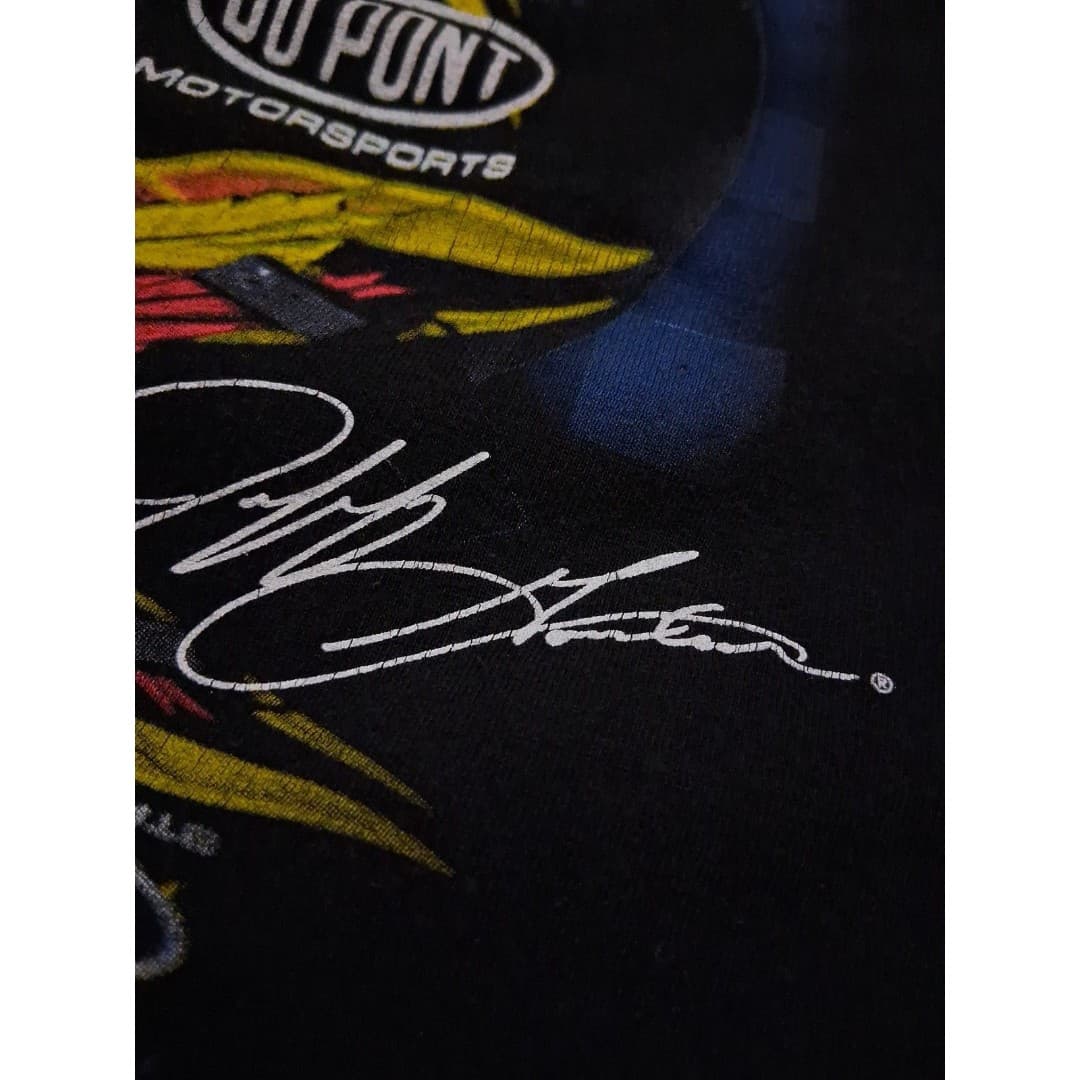 Vintage 2002 Jeff Gordon 24 NASCAR T Shirt Flame Helmet Double Sided XXL - Thumbnail 9
