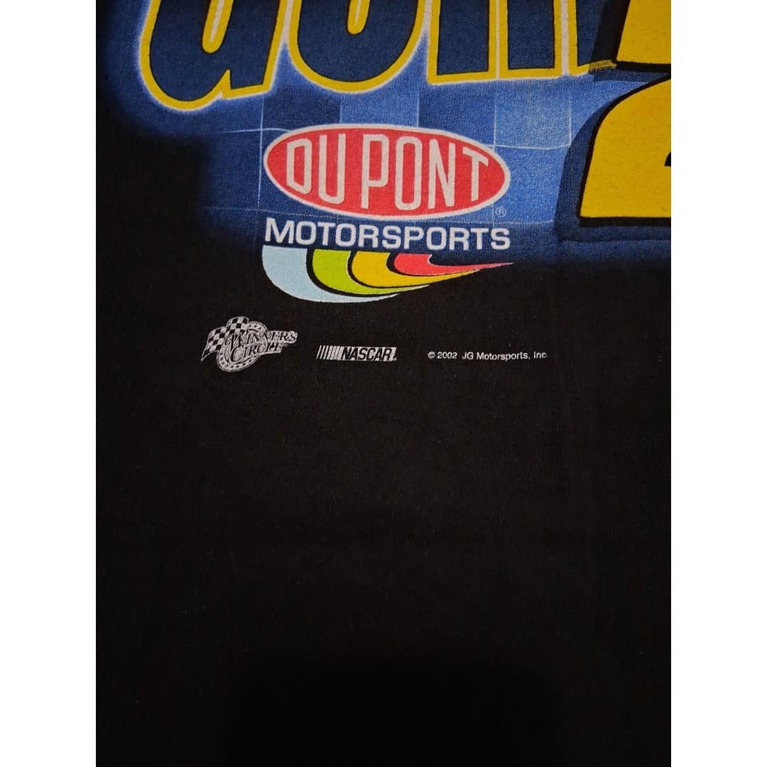 Vintage 2002 Jeff Gordon 24 NASCAR T Shirt Flame Helmet Double Sided XXL - Thumbnail 7