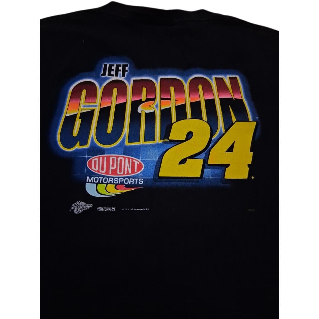 Vintage 2002 Jeff Gordon 24 NASCAR T Shirt Flame Helmet Double Sided XXL - Thumbnail 3