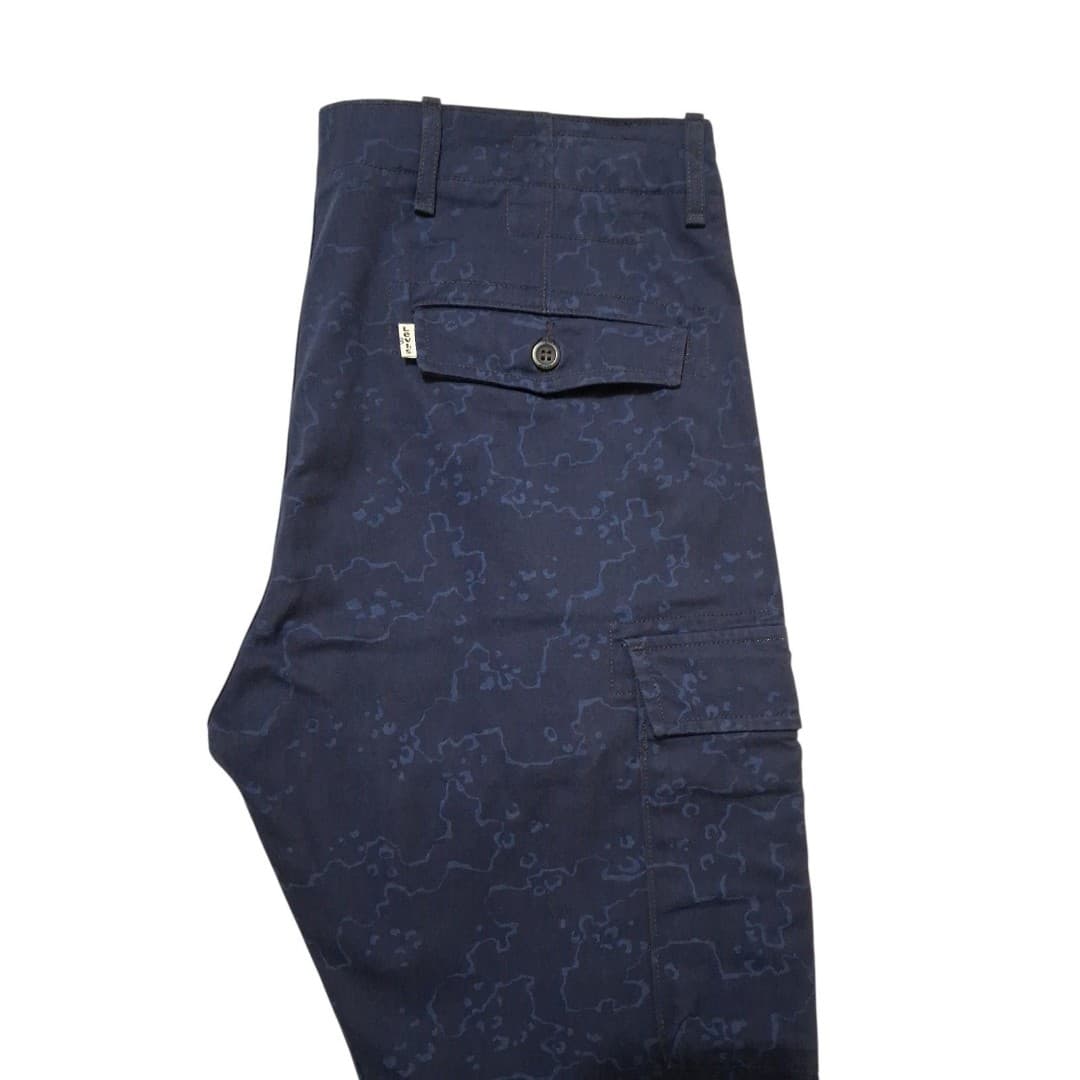 Levi's Dark Blue Camo Wash Slim Straight Cargo Pants Size 34x30 White Tag
