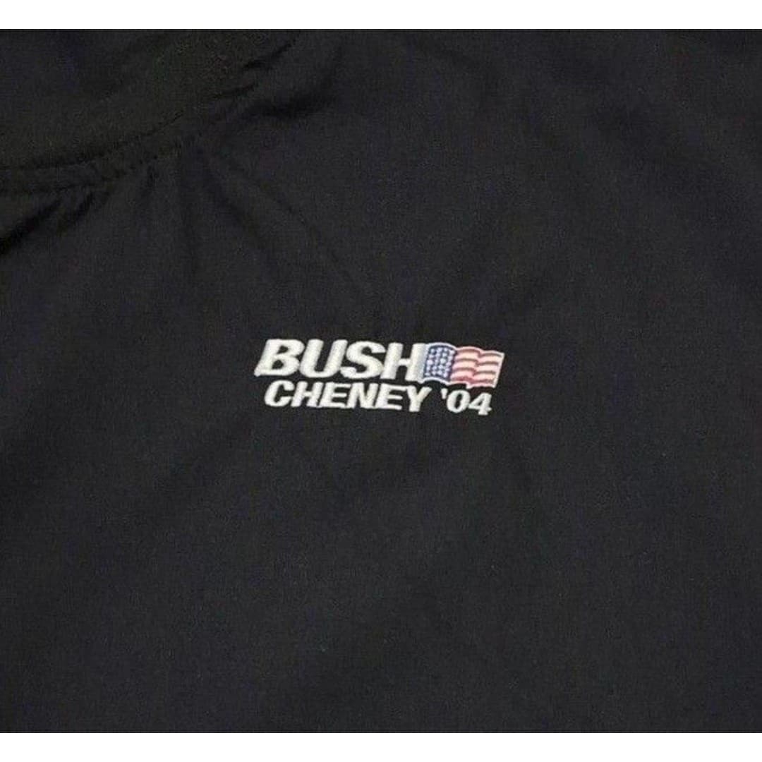 Vintage Bush Cheney 2004 Windbeaker XL King Louie Black Campaign Political - Image 1