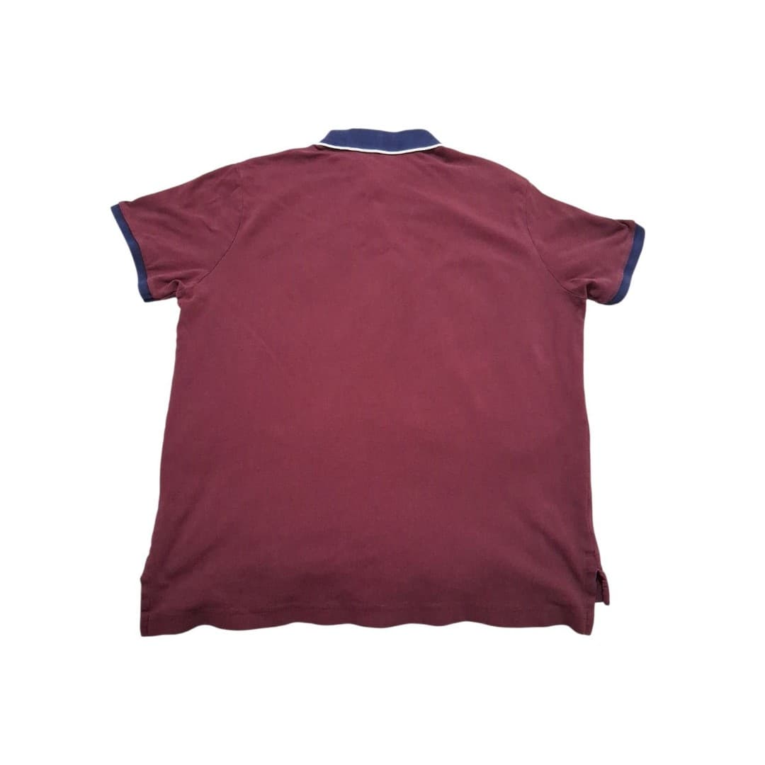 U.S. Polo Assn Polo Shirt Mens Large Burgundy Big Logo Pony Contrast Collar - Thumbnail 4