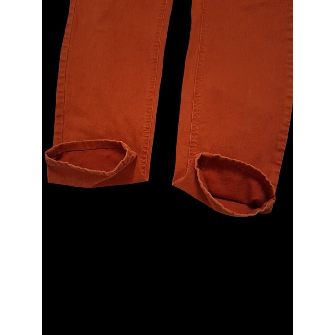 Love Nation Skinny Jeans Womens Size 10 Burnt Orange Stretch Pants - Thumbnail 4