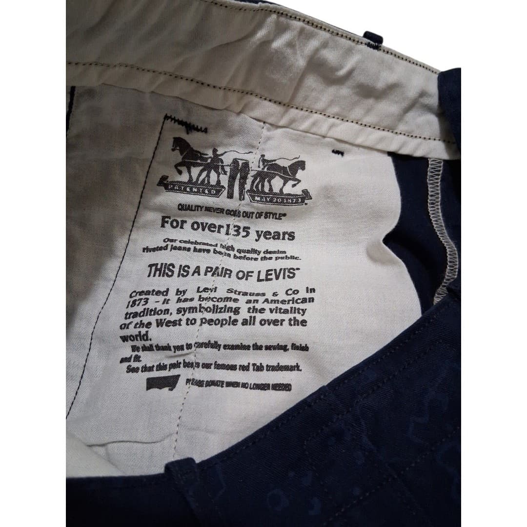 Levi's Dark Blue Camo Wash Slim Straight Cargo Pants Size 34x30 White Tag - Thumbnail 8
