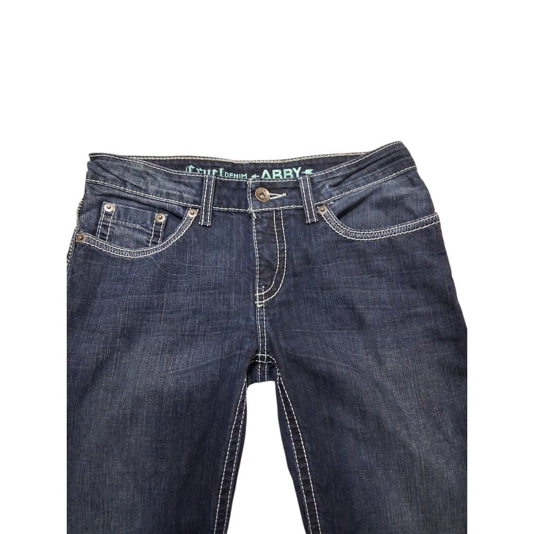 Cruel Girl Abby Jeans Womens 5R Bootcut Flare Dark Wash Y2K Western - Thumbnail 2