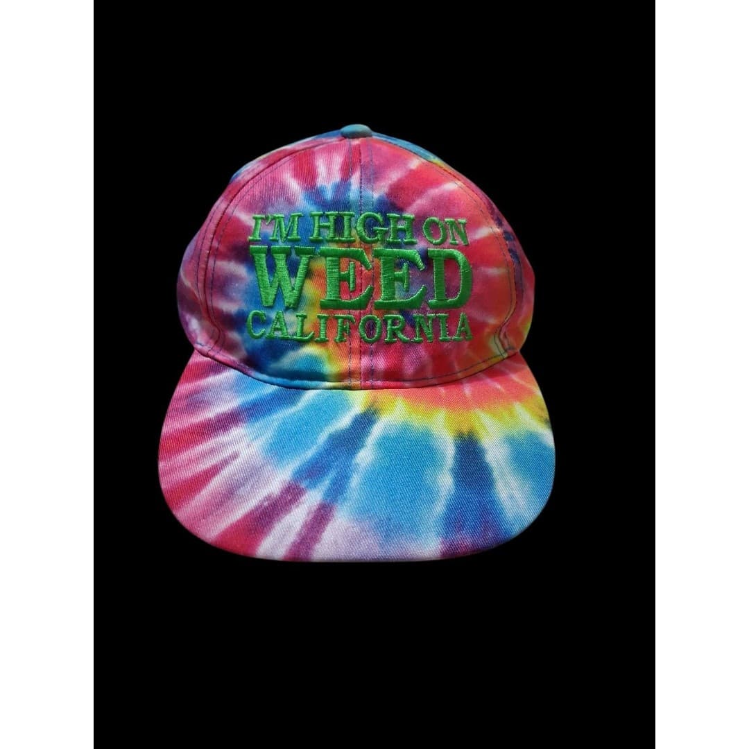 HIGH ON WEED California Tye Dye Hat Cap One Size