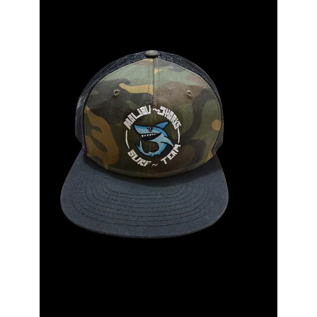 Malibu Sharks Surf Team SRH Spade Snapback Flatbill Hat Skate Surf Streetwear