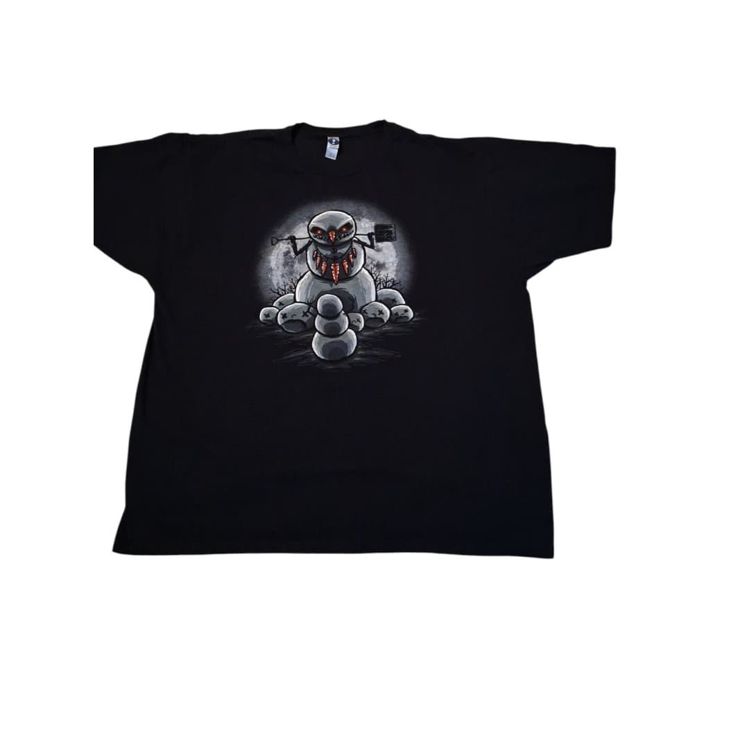 Frosty The Revenge Seeking Snowman Winter Christmas Horror T-Shirt Size XXL - Thumbnail 3