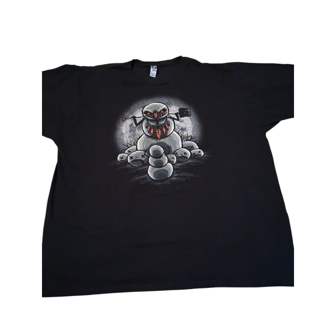 Frosty The Revenge Seeking Snowman Winter Christmas Horror T-Shirt Size XXL - Thumbnail 2