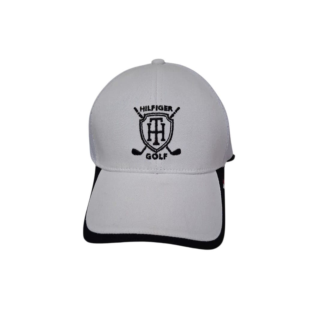 NWOT Vintage Tommy Hilfiger Golf Hat Cap Strap Back White Mesh One Size