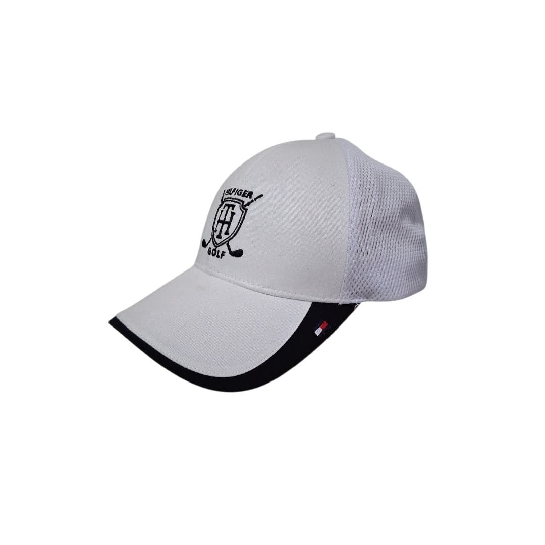 NWOT Vintage Tommy Hilfiger Golf Hat Cap Strap Back White Mesh One Size - Thumbnail 2