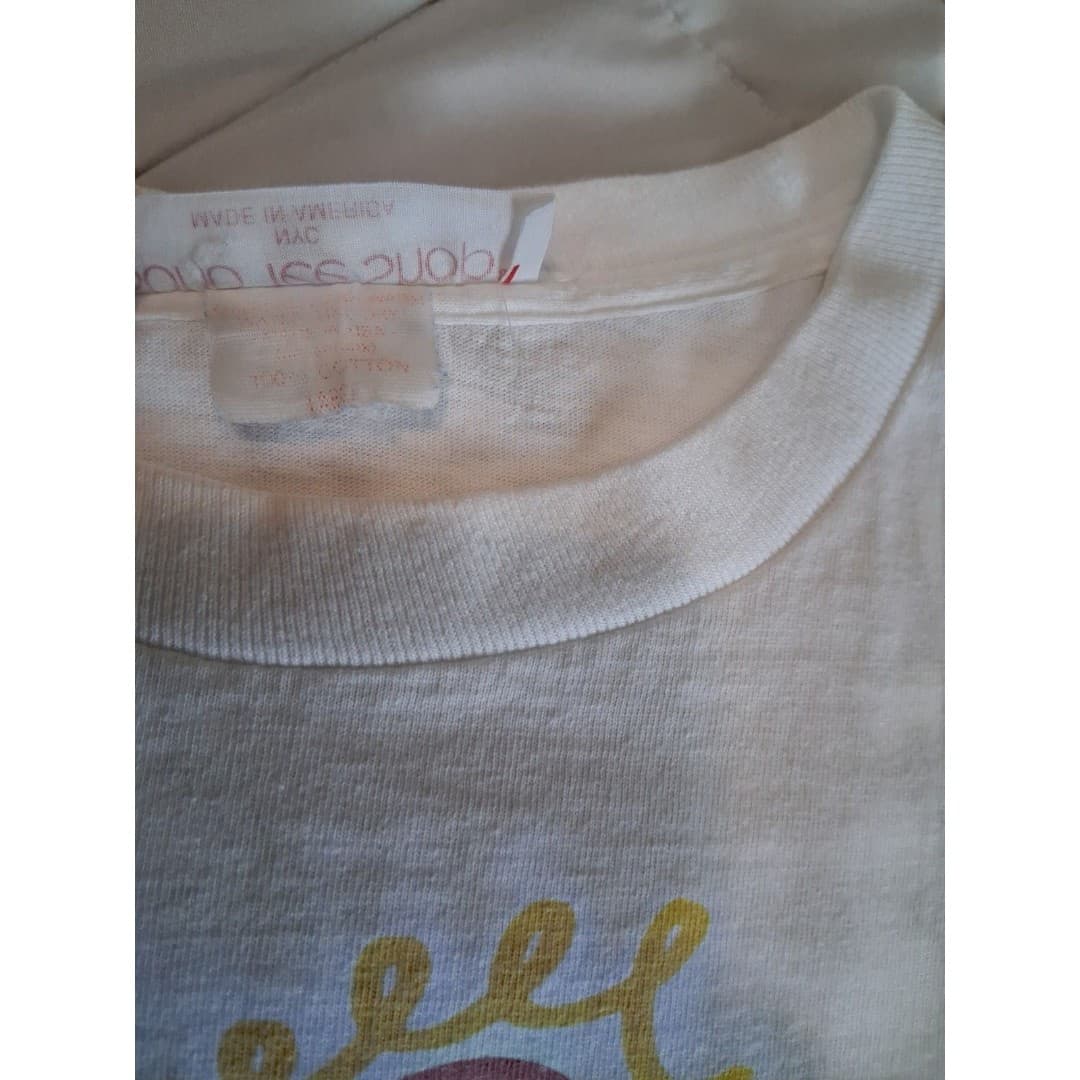 Vintage 80s Single Stitch Graphic Tee Shopping Shirt Size Large - Thumbnail 4