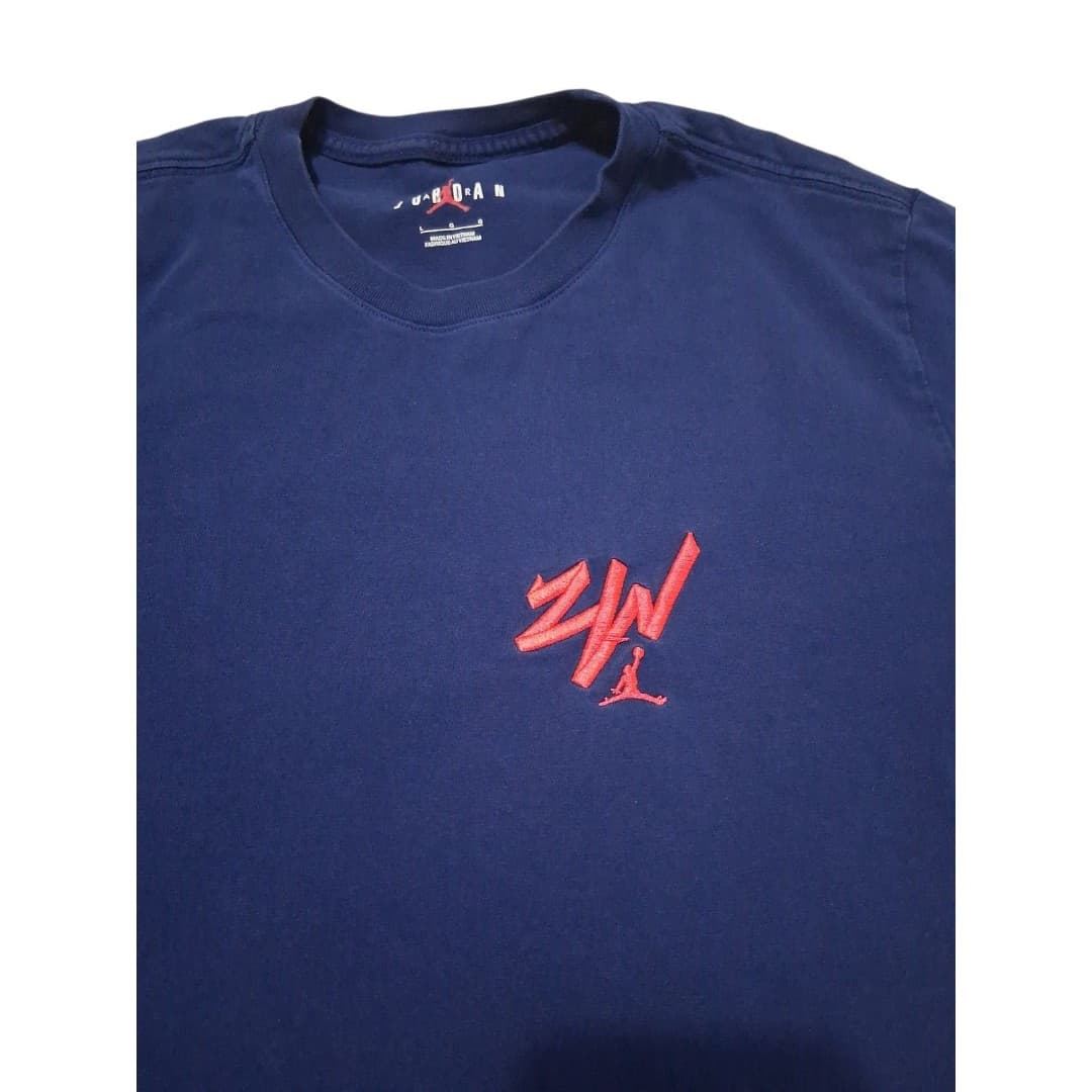 Jordan Zion Williamson Orange Logo Shirt Size Large T-Shirt Basketball - Thumbnail 2