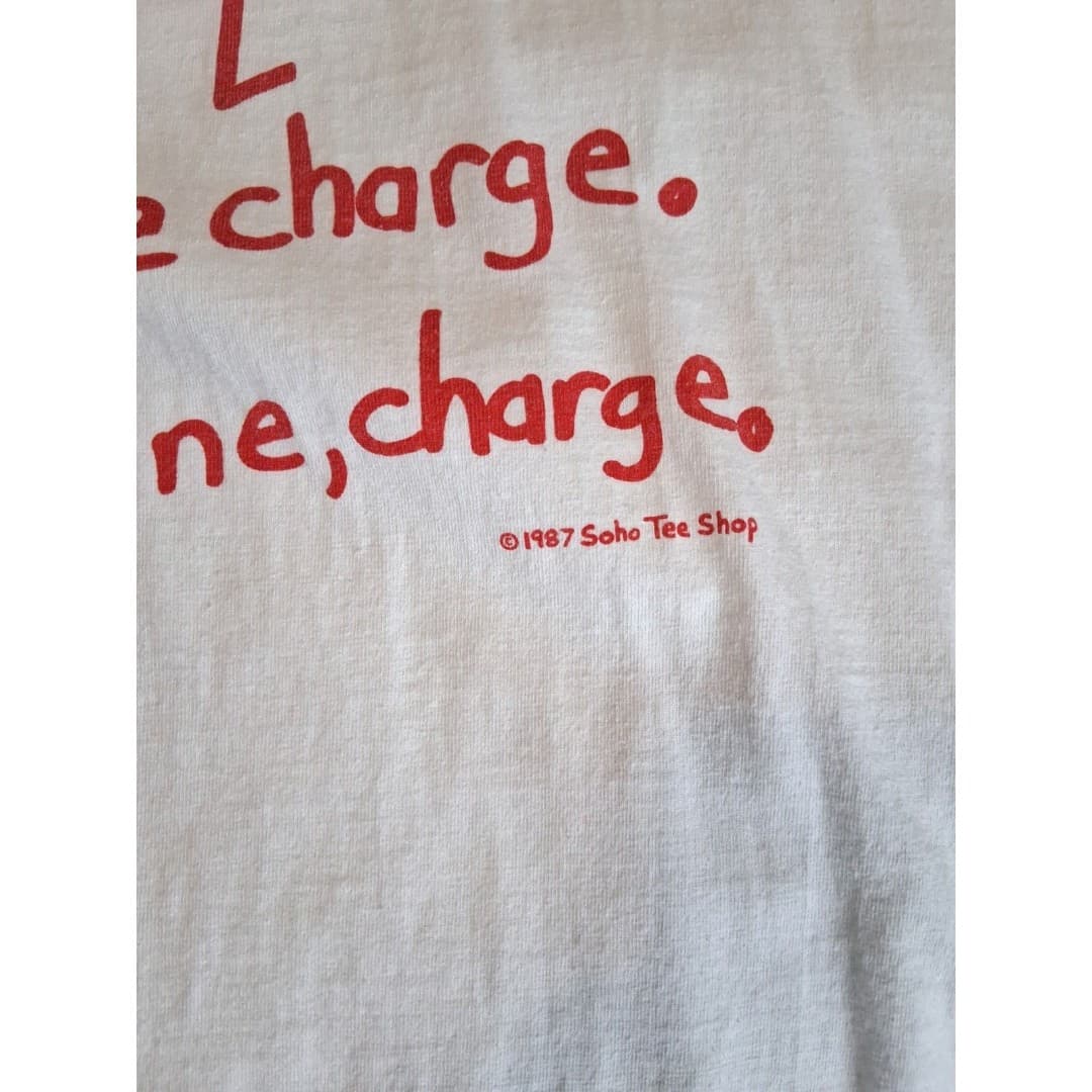 Vintage 80s Single Stitch Graphic Tee Shopping Shirt Size Large - Thumbnail 7