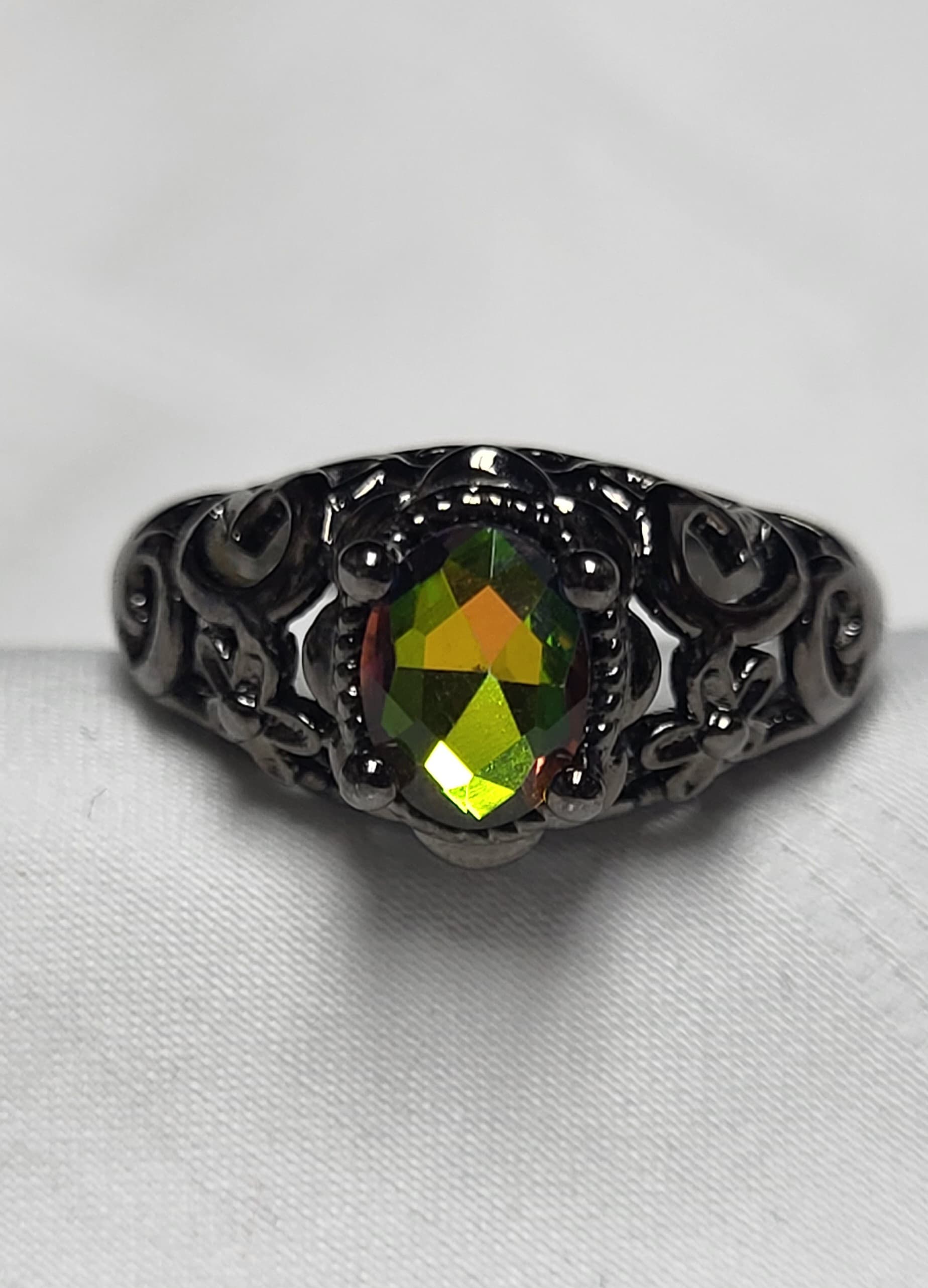 Sterling Silver Ring with Mystic Topaz Gemstone